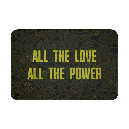 "All The Love All The Power" Memory Foam Bath Mat - Cold Plunge Gear