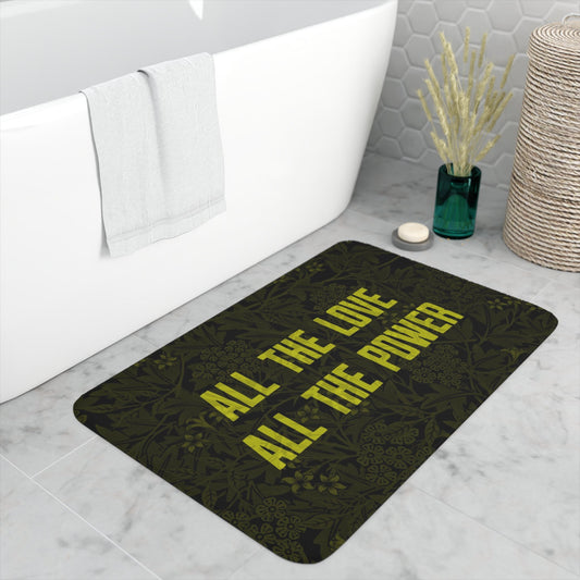 "All The Love All The Power" Memory Foam Bath Mat - Cold Plunge Gear