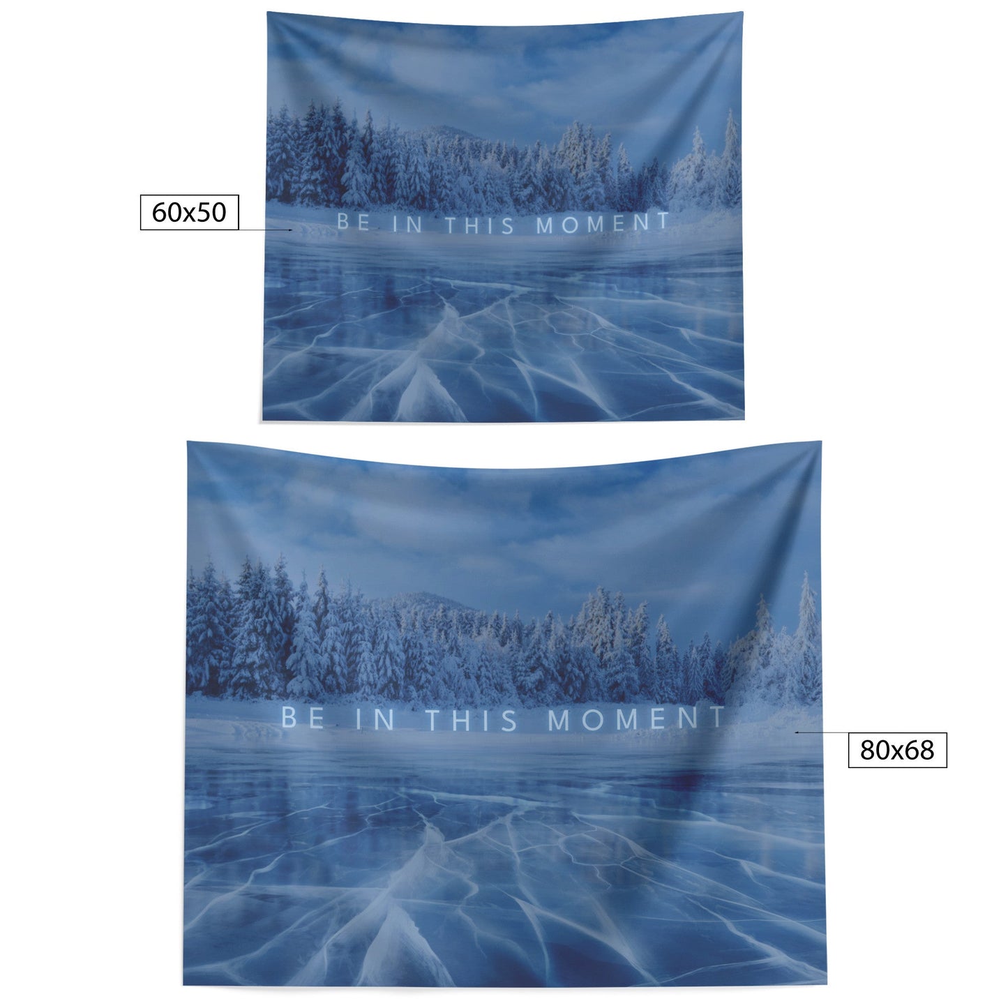 "Be In This Moment" Forest Lake Tapestry - Cold Plunge Gear