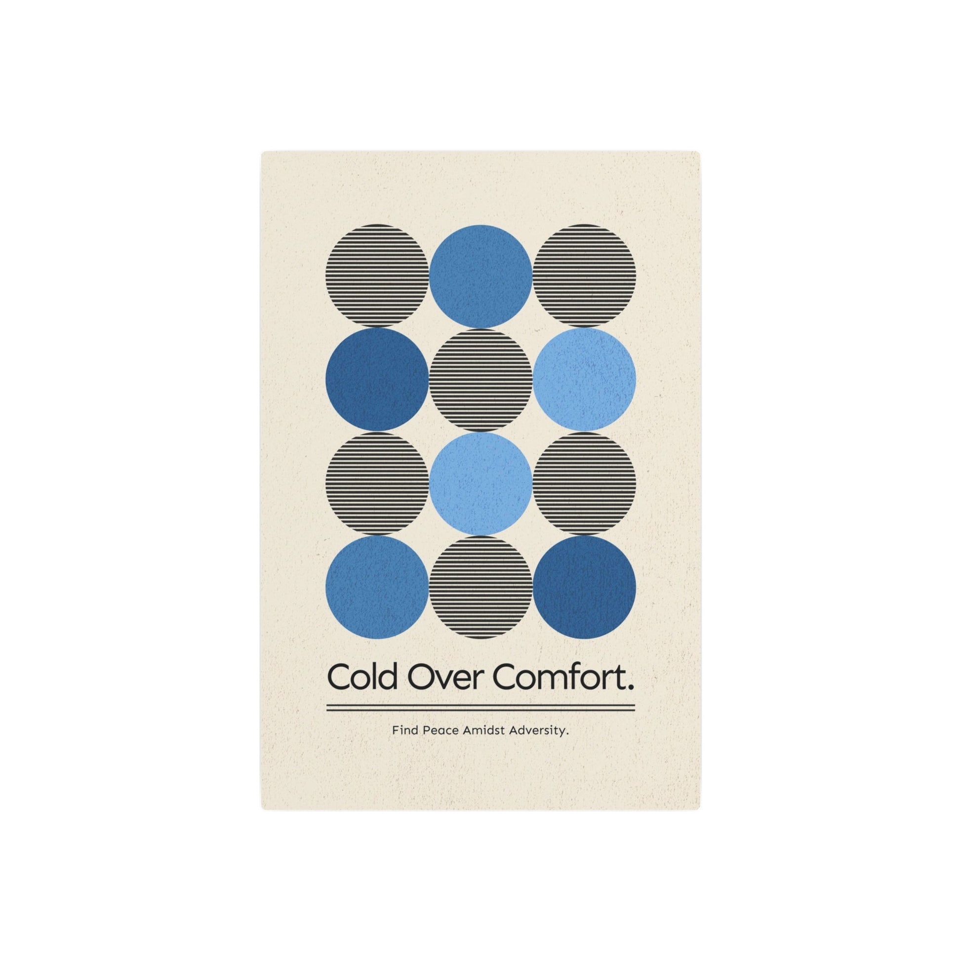 Cold Over Comfort - Minimalist Retro Metal Art Sign - Cold Plunge Gear