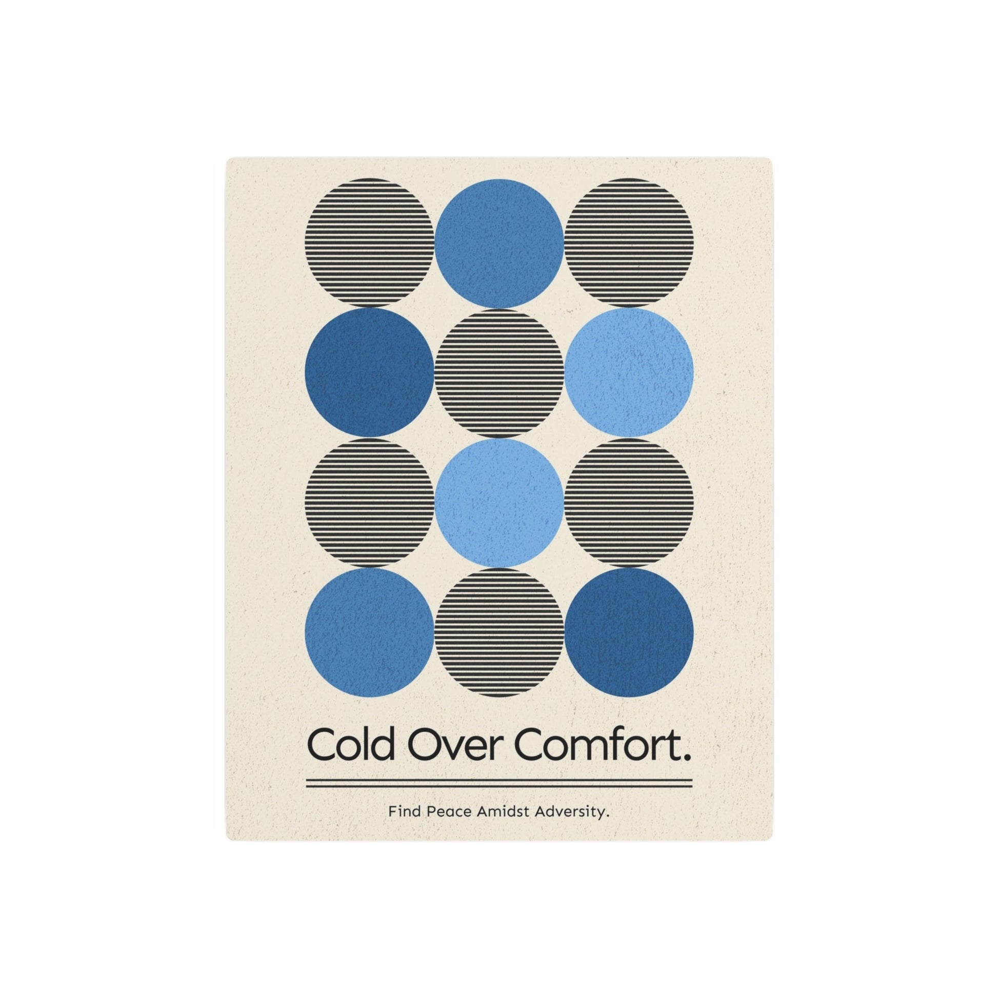 Cold Over Comfort - Minimalist Retro Metal Art Sign - Cold Plunge Gear