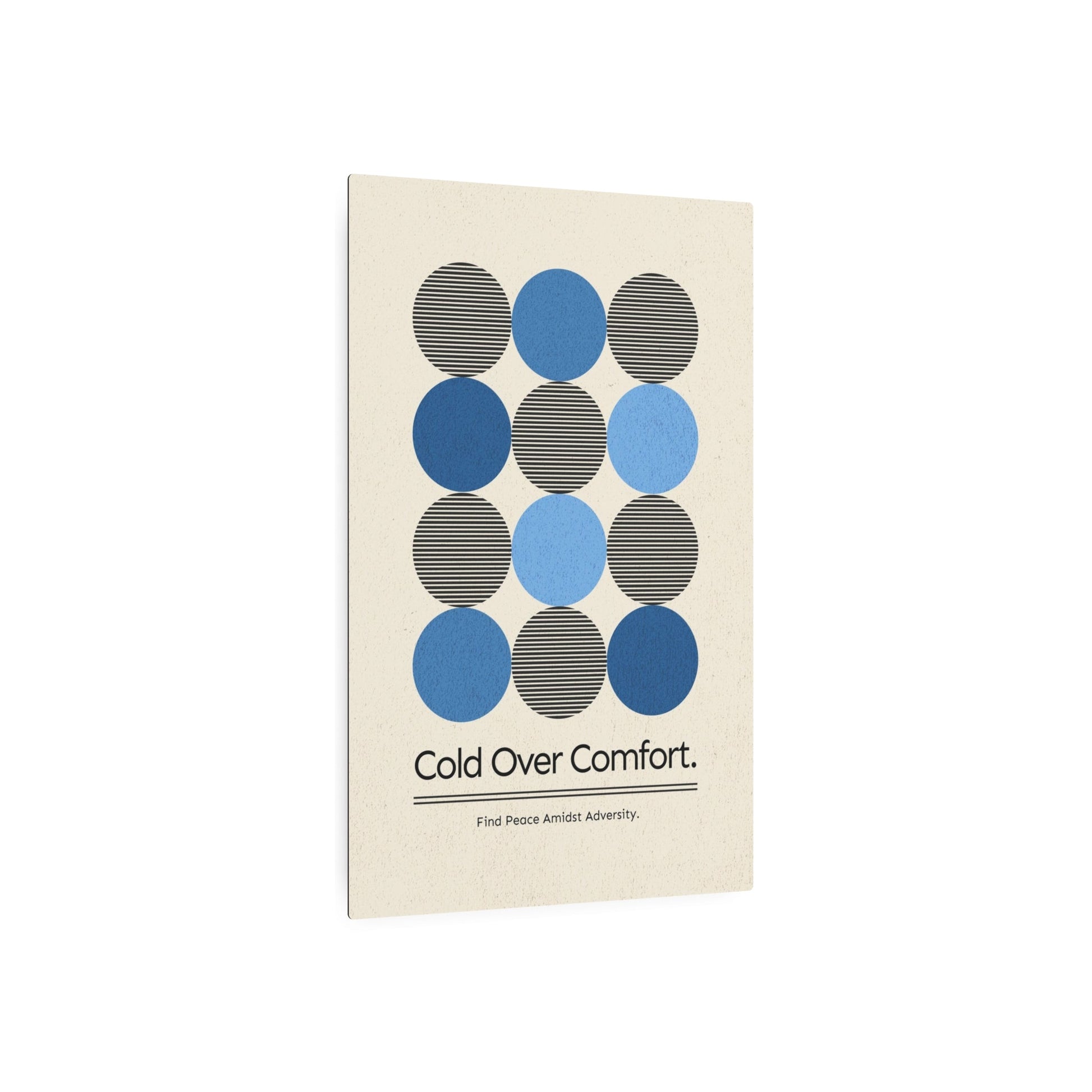 Cold Over Comfort - Minimalist Retro Metal Art Sign - Cold Plunge Gear