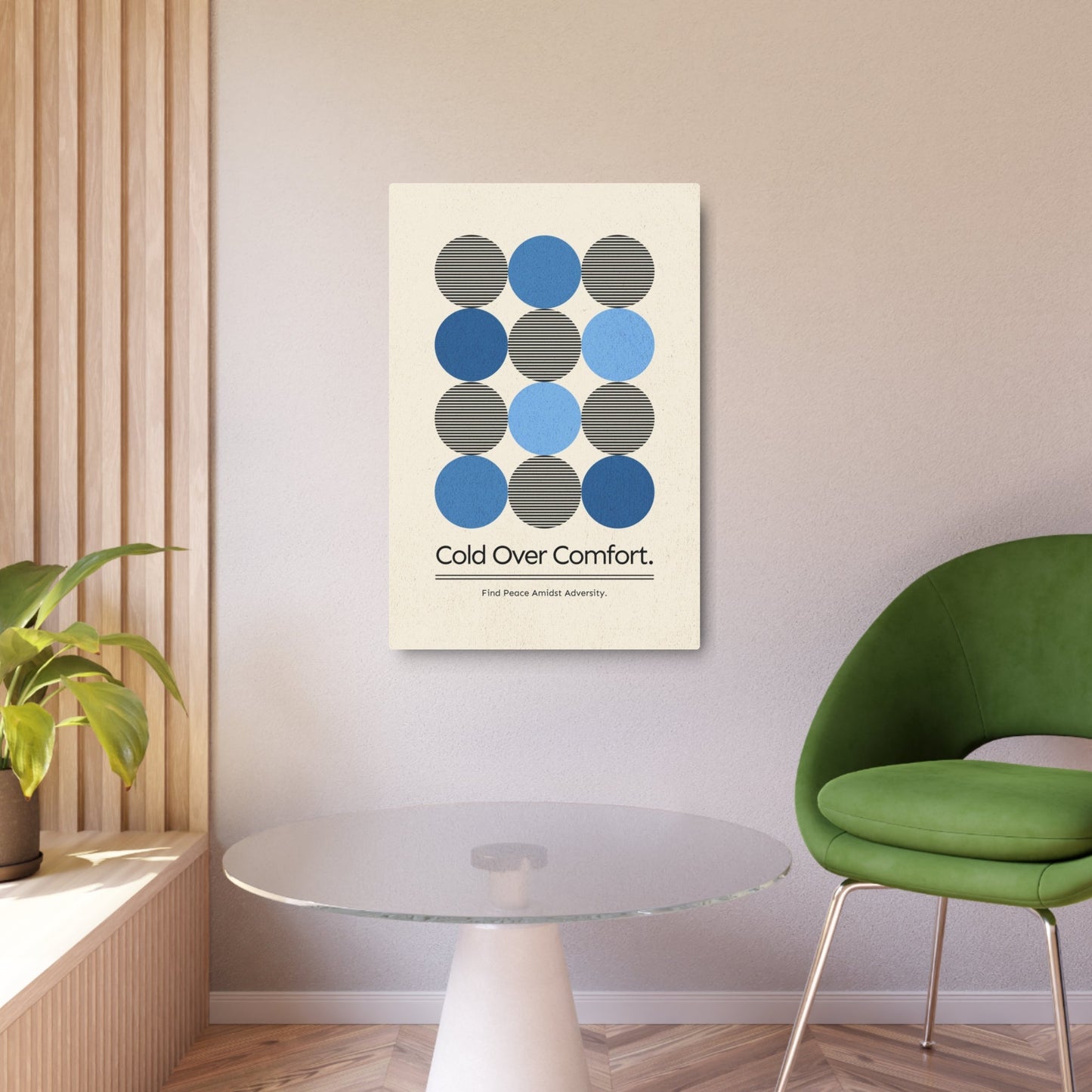 Cold Over Comfort - Minimalist Retro Metal Art Sign - Cold Plunge Gear