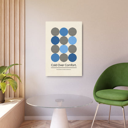 Cold Over Comfort - Minimalist Retro Metal Art Sign - Cold Plunge Gear