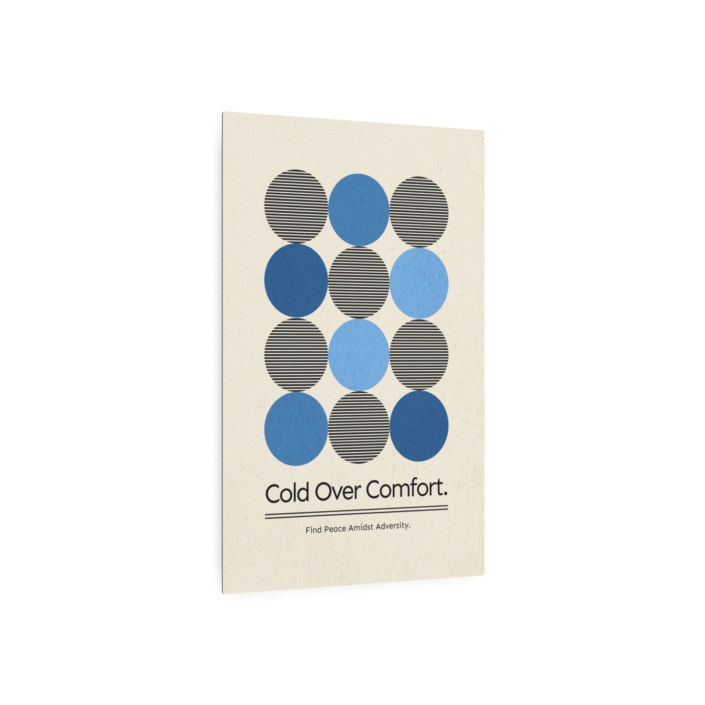 Cold Over Comfort - Minimalist Retro Metal Art Sign - Cold Plunge Gear