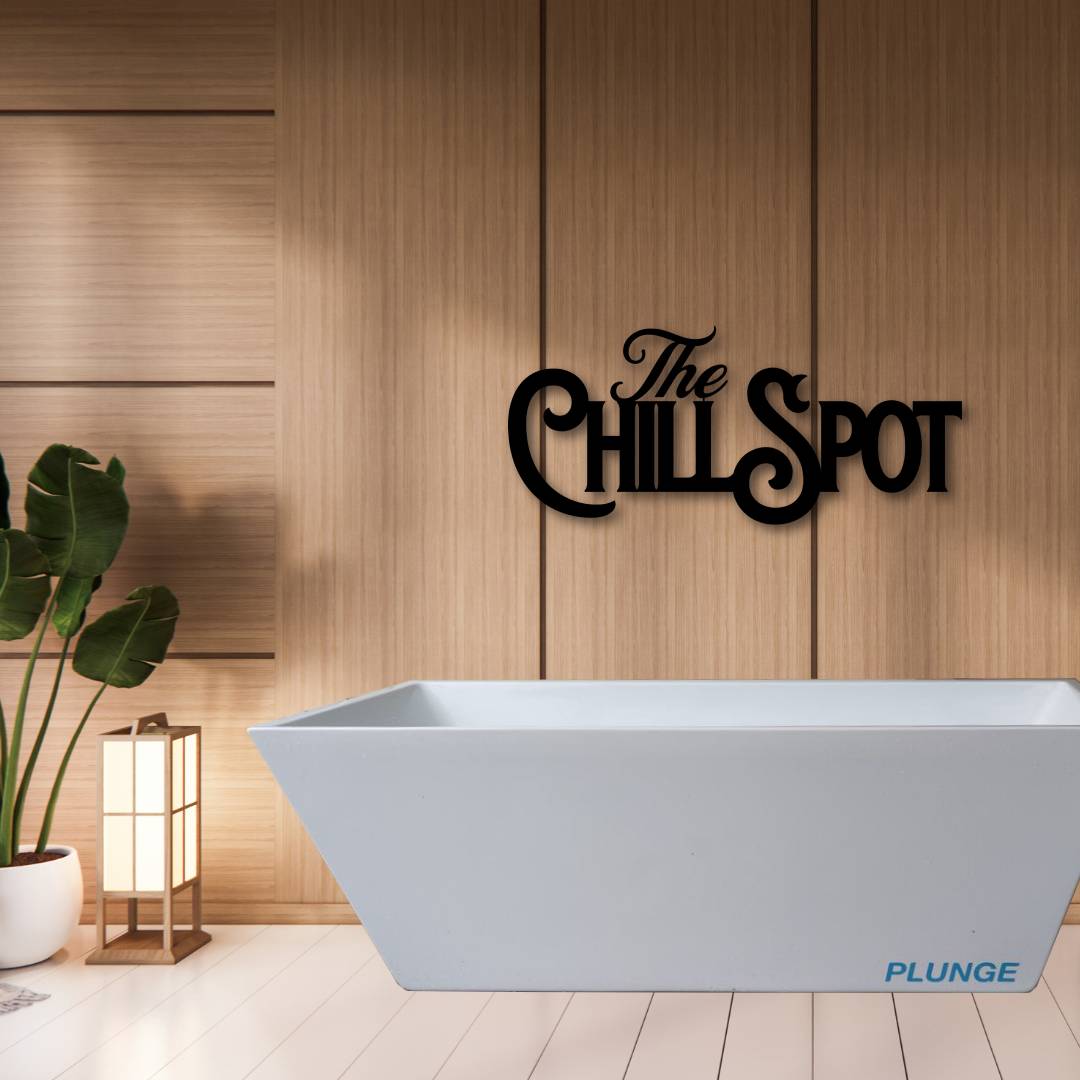 The Chill Spot Die-Cut Metal Sign - Cold Plunge Gear