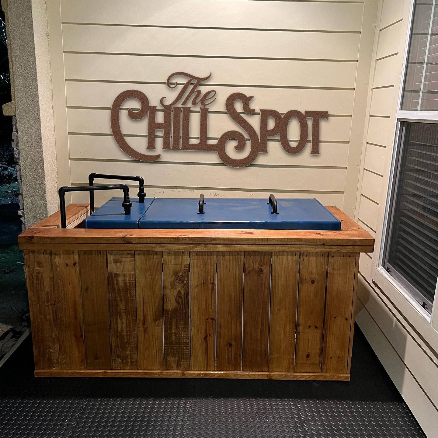 The Chill Spot Die-Cut Metal Sign - Cold Plunge Gear